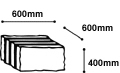 W600mm×L600mm×H400mm