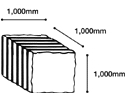 W1,000mm×L1,000mm×H1,000mm