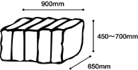 W900mm×L650mm×H450～700mm